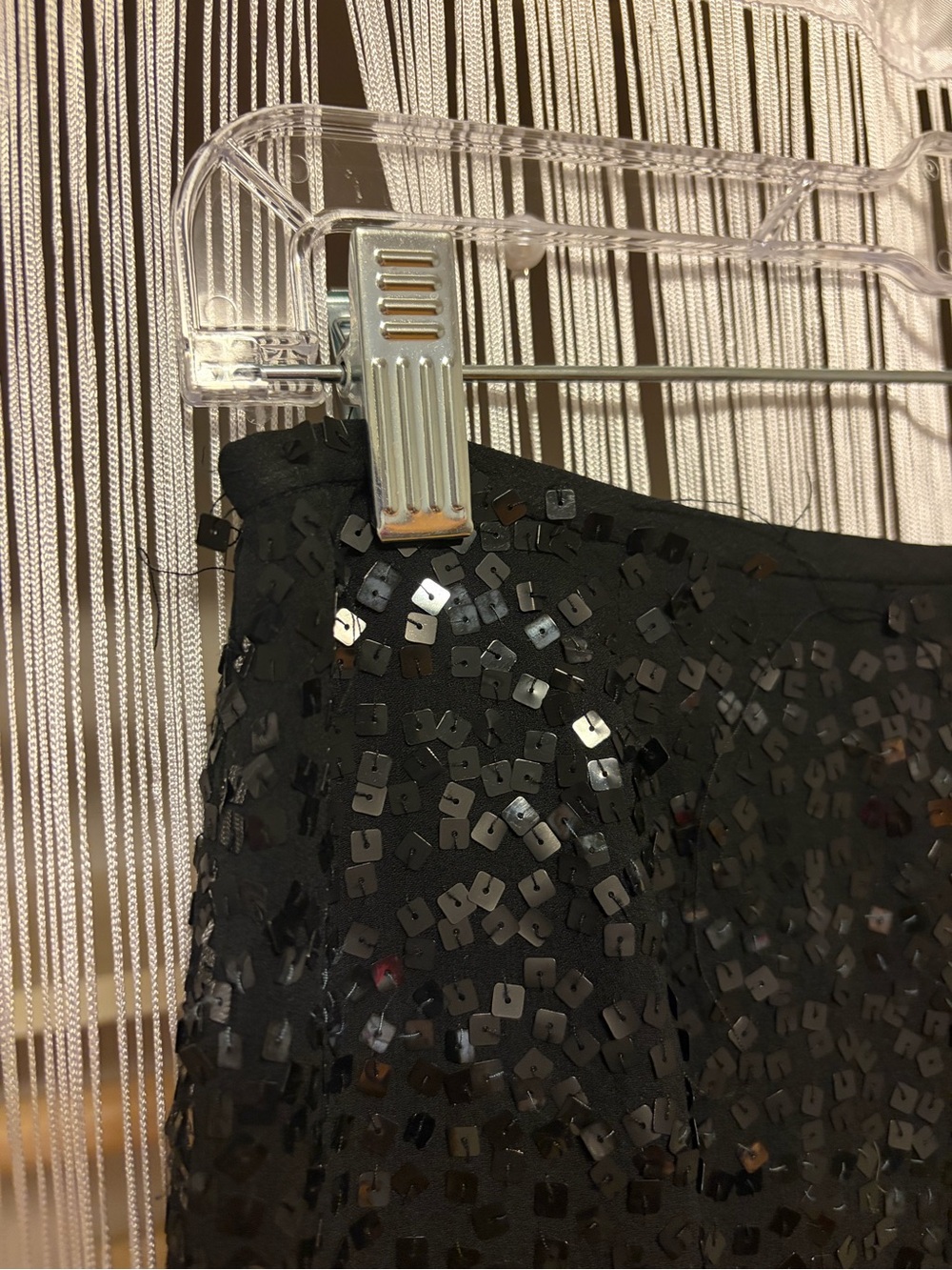 Antonio Melani Black Sequin Mid-length Skirt - Picture 6 of 7